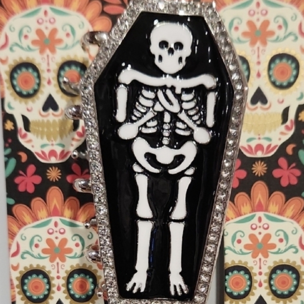 Piper K Skeleton Coffin Hair Clip Brand New Li